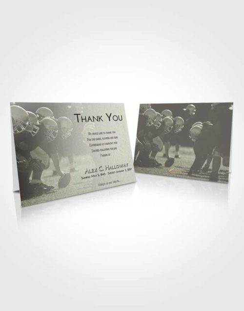 Funeral Thank You Card Template Loving Football Day