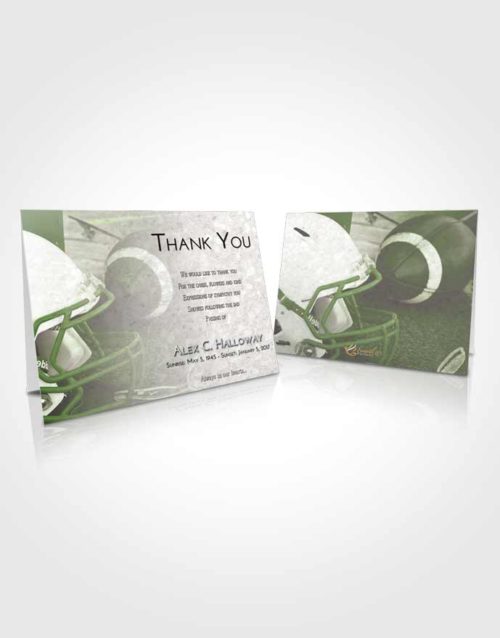 Funeral Thank You Card Template Loving Football Party