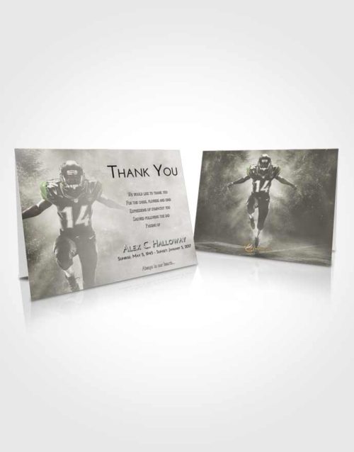 Funeral Thank You Card Template Loving Football Serenity