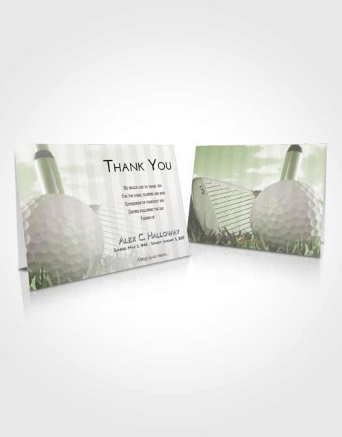 Funeral Thank You Card Template Loving Golf Day