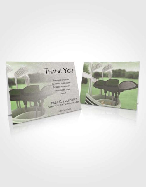 Funeral Thank You Card Template Loving Golf Fairway
