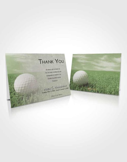 Funeral Thank You Card Template Loving Golf Serenity