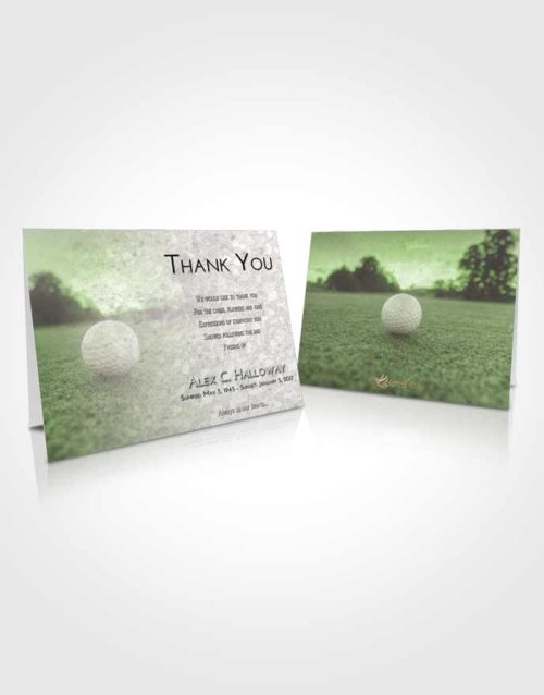 Funeral Thank You Card Template Loving Golfing Honor