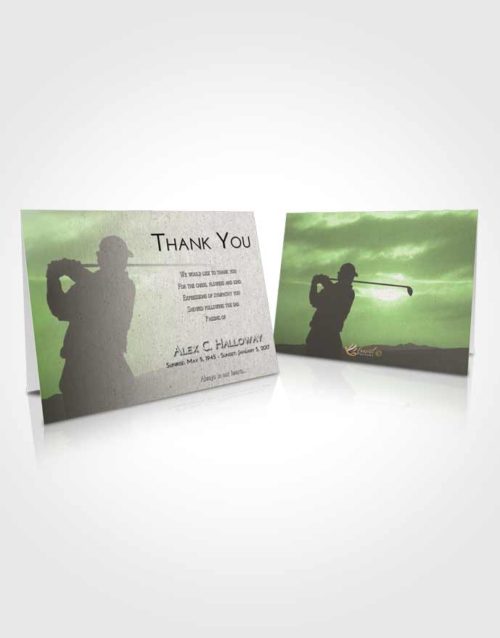 Funeral Thank You Card Template Loving Golfing Peace