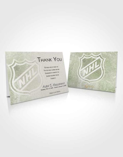 Funeral Thank You Card Template Loving Hockey Tranquility