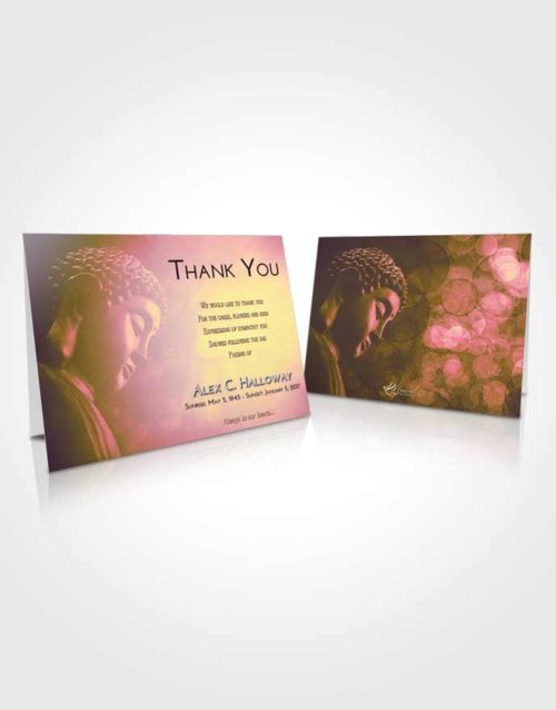 Funeral Thank You Card Template Loving Mix Buddha Divinity