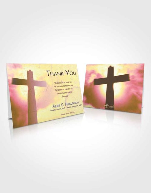 Funeral Thank You Card Template Loving Mix Faith in the Cross
