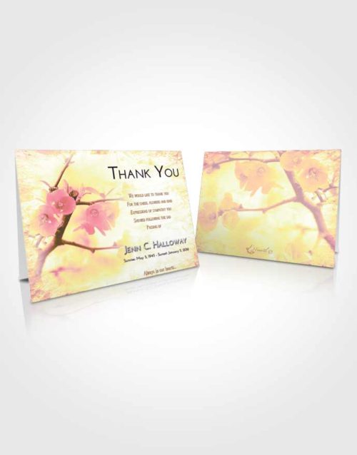 Funeral Thank You Card Template Loving Mix Floral Blossoms