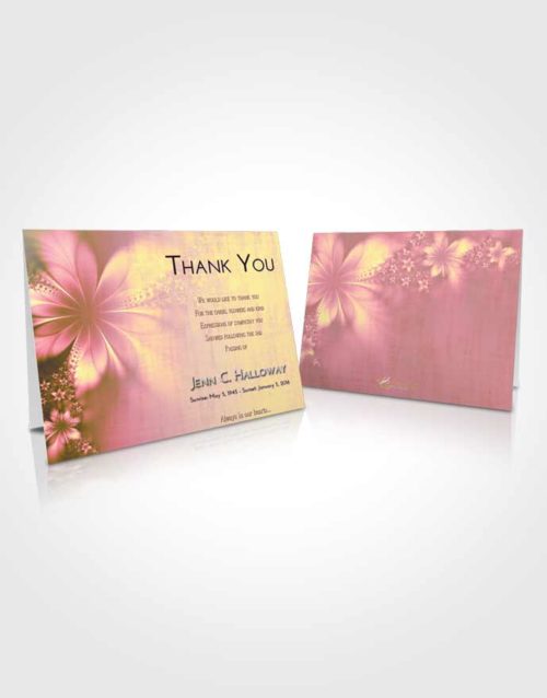 Funeral Thank You Card Template Loving Mix Floral Lust