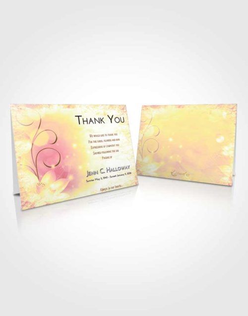 Funeral Thank You Card Template Loving Mix Floral Peace
