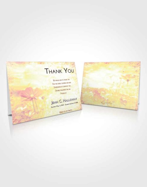 Funeral Thank You Card Template Loving Mix Floral Whispers