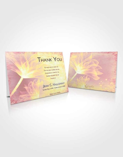 Funeral Thank You Card Template Loving Mix Flower Peace