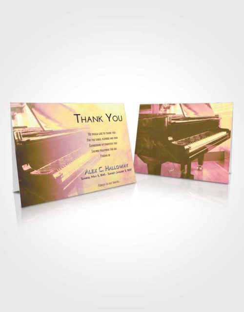 Funeral Thank You Card Template Loving Mix Grand Piano