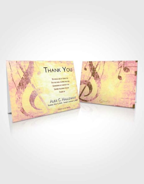 Funeral Thank You Card Template Loving Mix Harmonica