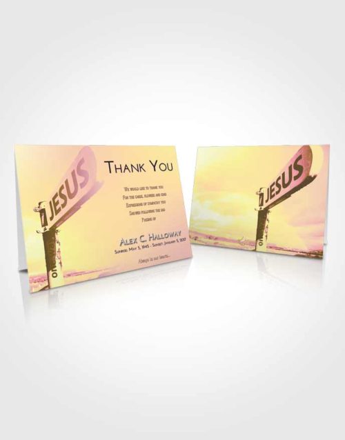 Funeral Thank You Card Template Loving Mix Road to Jesus