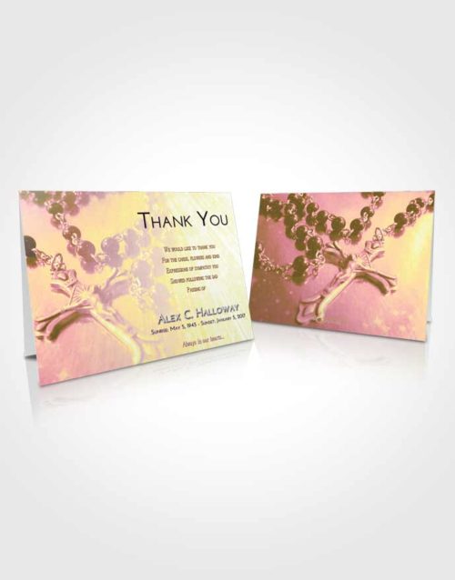 Funeral Thank You Card Template Loving Mix Rosary Faith