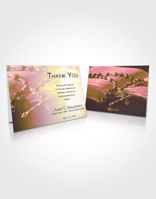 Funeral Thank You Card Template Loving Mix Rosary Prayer