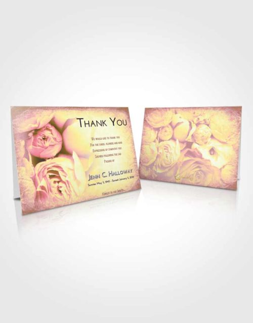 Funeral Thank You Card Template Loving Mix Rose Magic