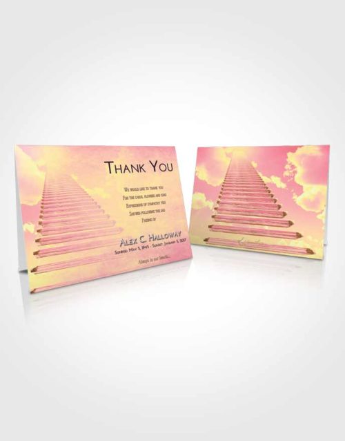 Funeral Thank You Card Template Loving Mix Steps to Heaven