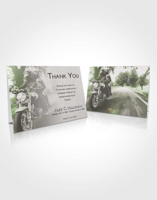 Funeral Thank You Card Template Loving Motorcycle Days