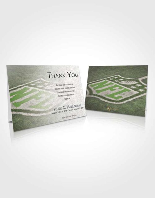 Funeral Thank You Card Template Loving NFL Football