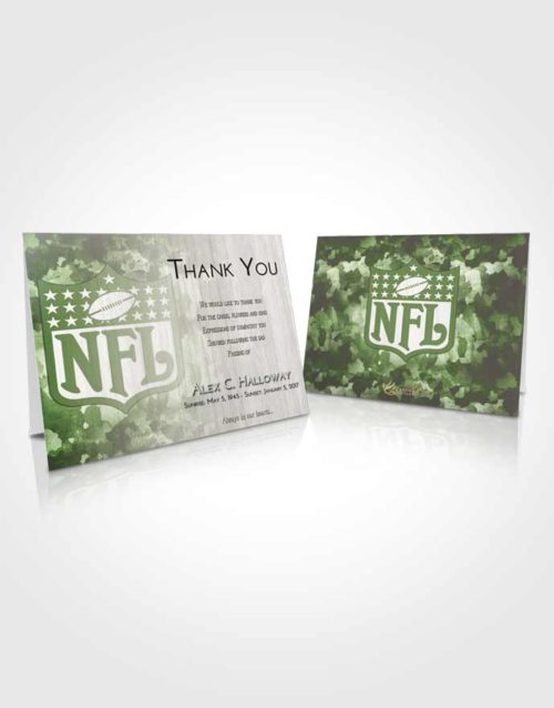 Funeral Thank You Card Template Loving NFL Star