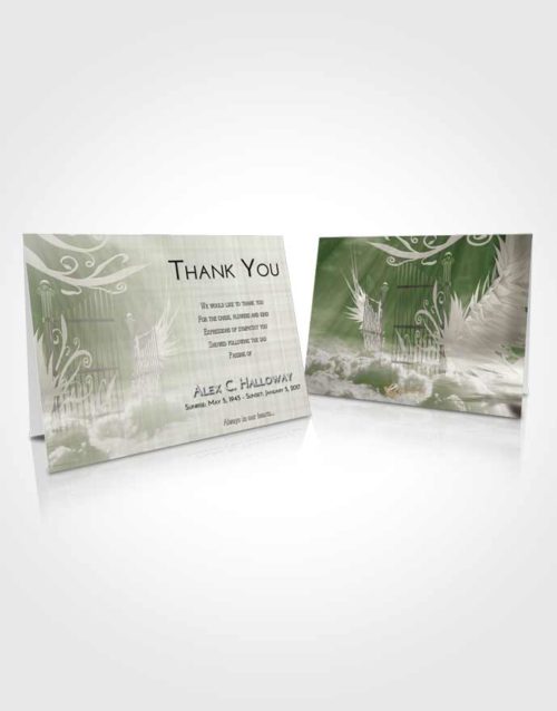 Funeral Thank You Card Template Loving Precious Gates to Heaven