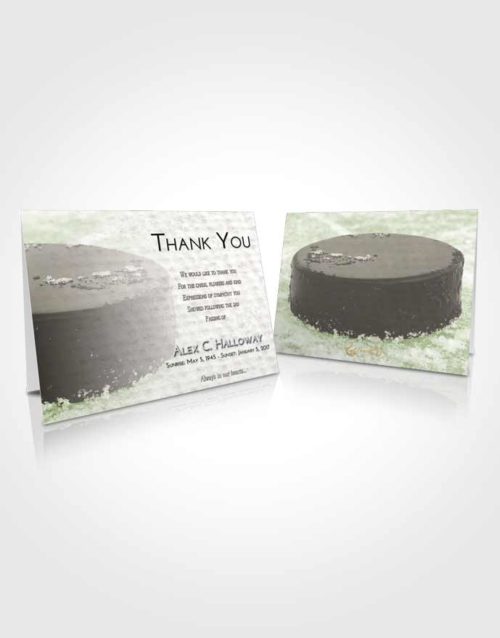 Funeral Thank You Card Template Loving Puck of Honor