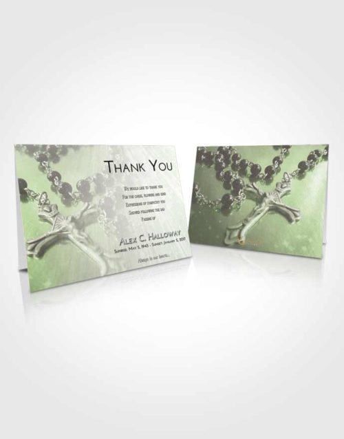 Funeral Thank You Card Template Loving Rosary Faith