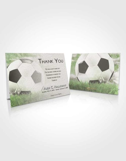 Funeral Thank You Card Template Loving Soccer Dreams