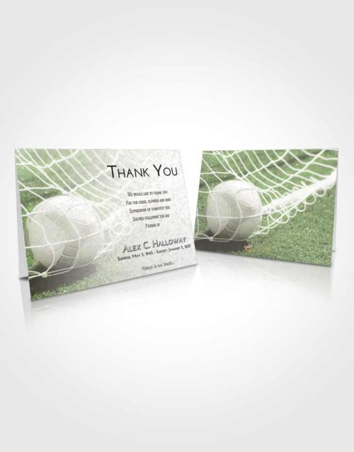 Funeral Thank You Card Template Loving Soccer Pride