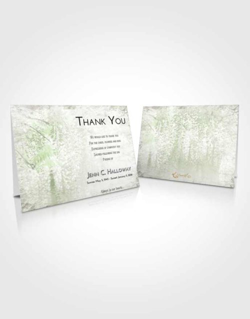 Funeral Thank You Card Template Loving Whispering Flowers