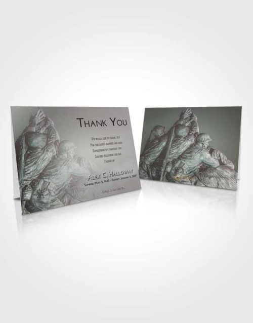 Funeral Thank You Card Template Morning Army Grit