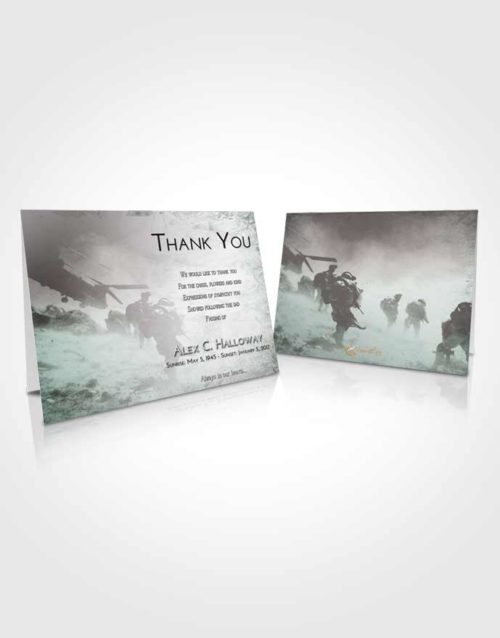 Funeral Thank You Card Template Morning Army Sacrifice