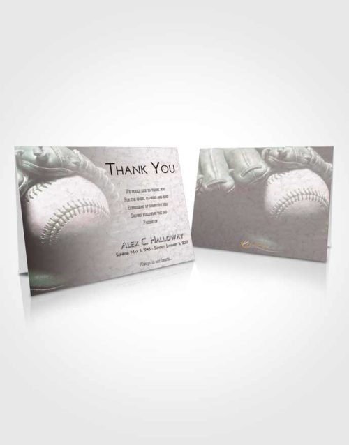 Funeral Thank You Card Template Morning Baseball Life