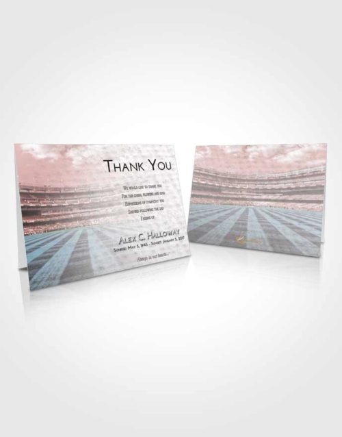 Funeral Thank You Card Template Morning Baseball Serenity