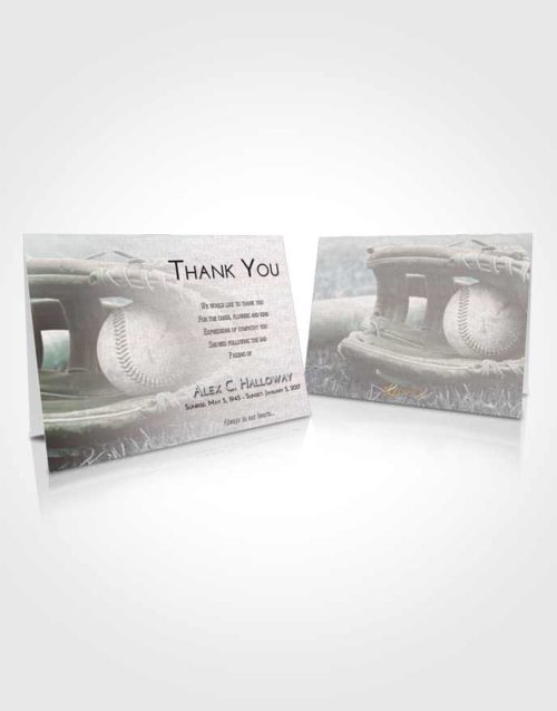 Funeral Thank You Card Template Morning Baseball Tranquility