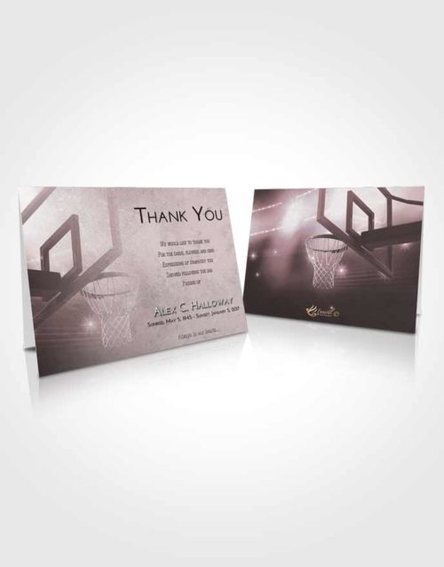 Funeral Thank You Card Template Morning Basketball Pride