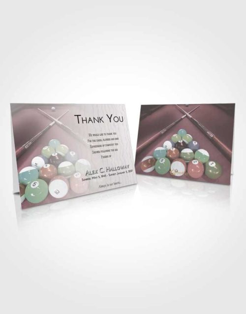 Funeral Thank You Card Template Morning Billiards Rack
