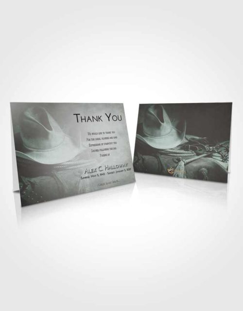 Funeral Thank You Card Template Morning Cowboy Serenity