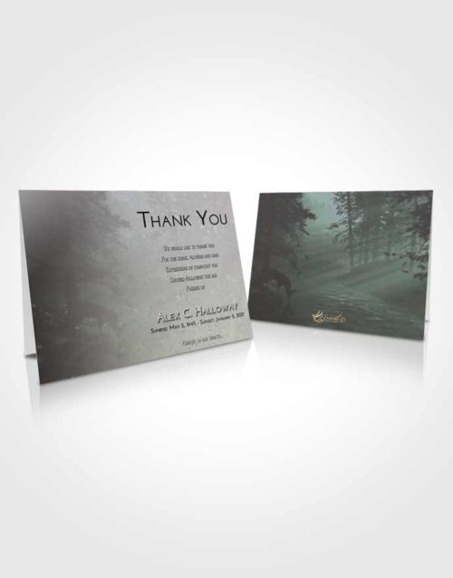 Funeral Thank You Card Template Morning Deer Hunt