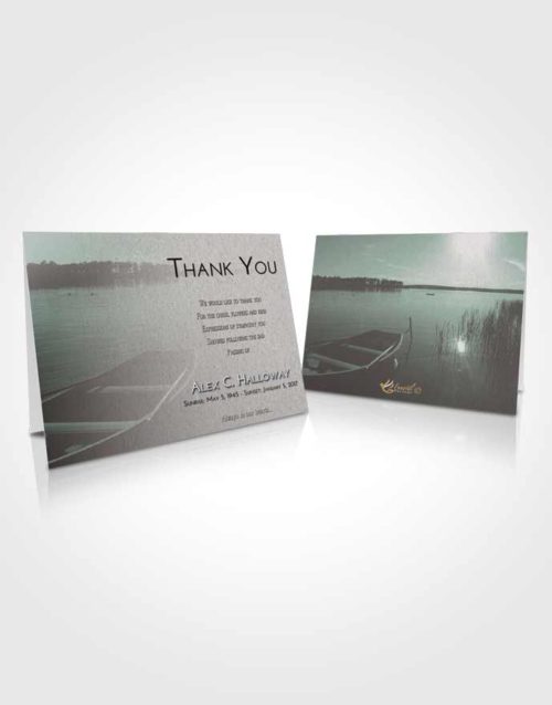 Funeral Thank You Card Template Morning Fishing Boat