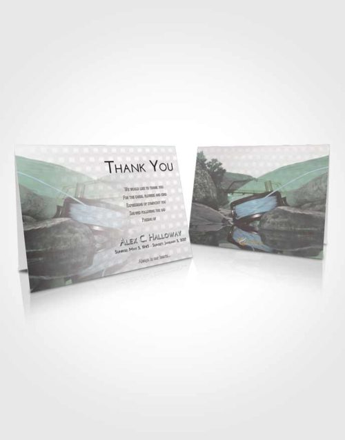Funeral Thank You Card Template Morning Fishing Dreams