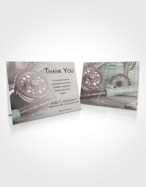 Funeral Thank You Card Template Morning Fishing Paradise