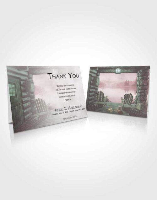 Funeral Thank You Card Template Morning Fishing Retreat