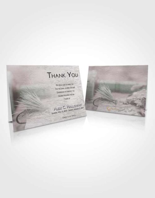 Funeral Thank You Card Template Morning Fishing Serenity