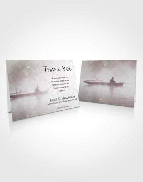 Funeral Thank You Card Template Morning Fishing Tranquility