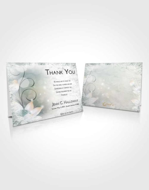 Funeral Thank You Card Template Morning Floral Peace