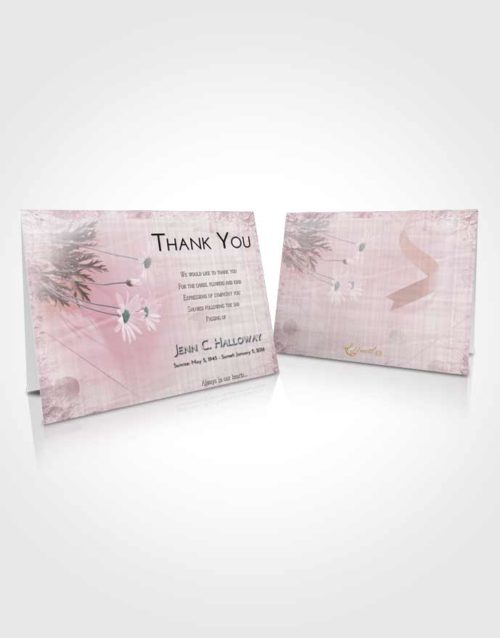 Funeral Thank You Card Template Morning Floral Style