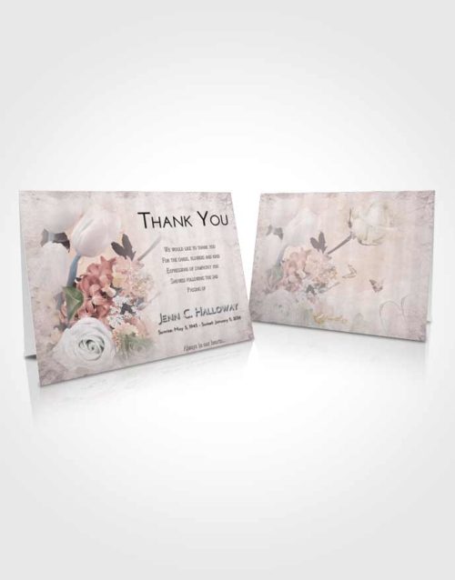 Funeral Thank You Card Template Morning Floral Wonderland
